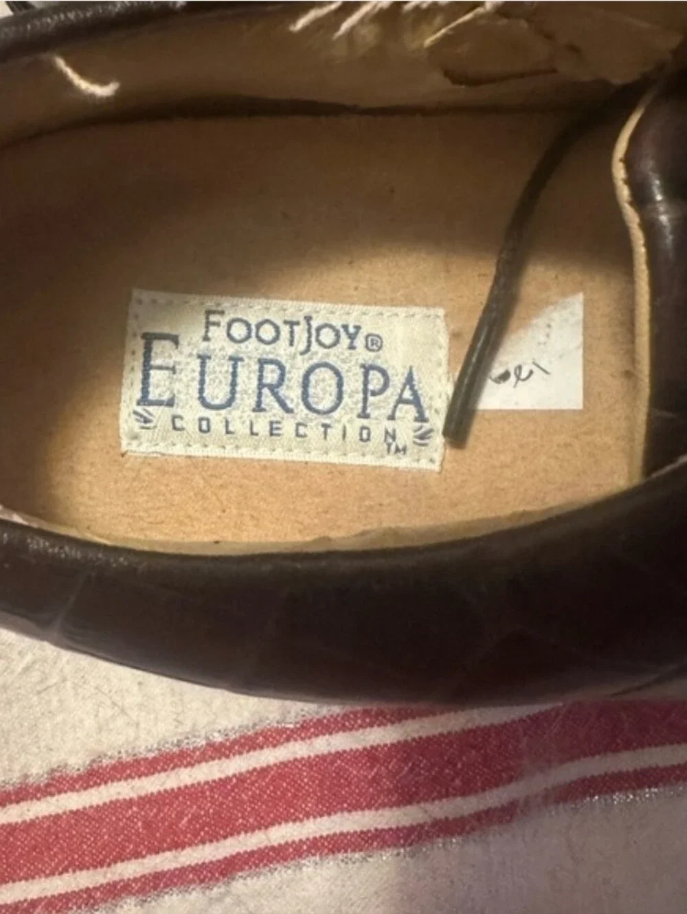 FootJoy tag says